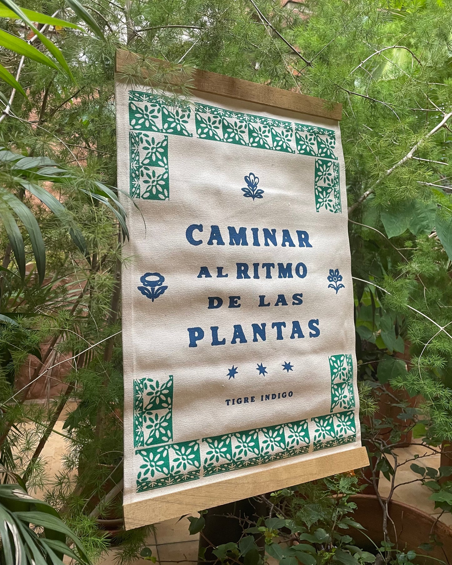 Cartel Ritmo Plantas estampado