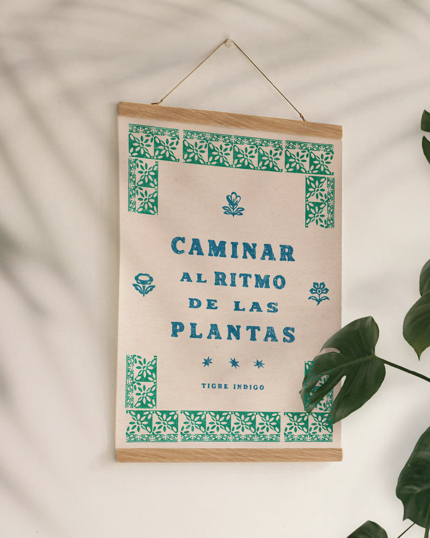 Cartel Ritmo Plantas estampado